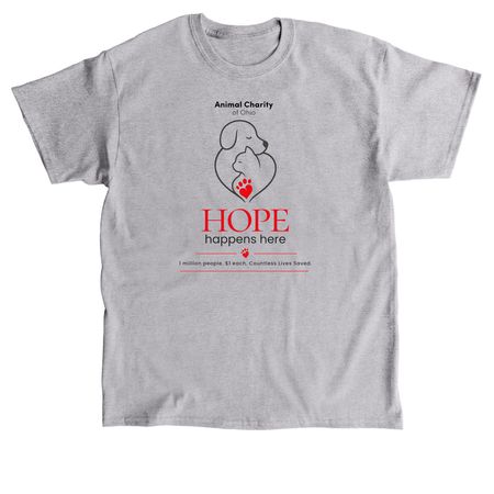 Hope Happens&nbsp; Here, a Sport Grey Classic Unisex Tee