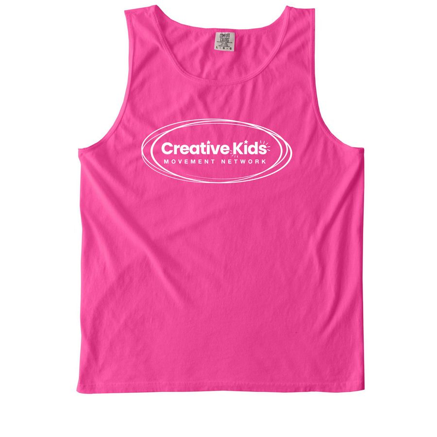 Official Logo, a Neon Pink Comfort Colors Tank Top