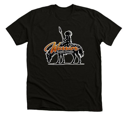 Power Skating logo, a Solid Black Blend Premium Unisex Tee