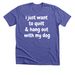 Quilt & Hangout With My Dog, a Heather Lapis Premium Unisex Tee