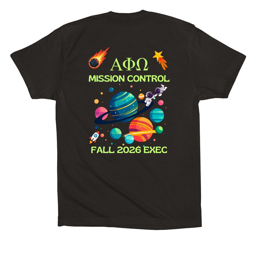 (EXEC ONLY) Mission Control ??, a Black Premium Cotton Tee (back-view)