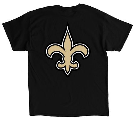 KNGDM X SAINTS LOGO, a Black Classic Unisex Tee (back-view)