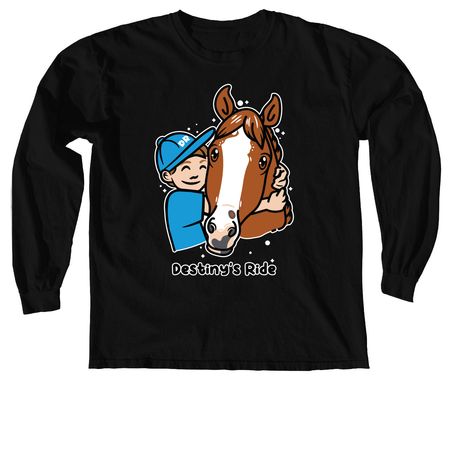 Step by Step (boy), a Black Comfort Colors Long Sleeve Tee