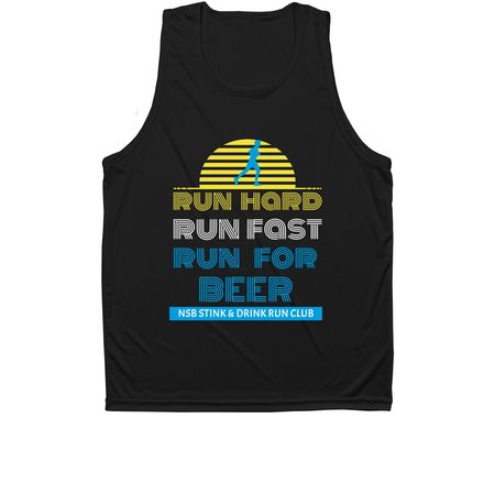 Run For Beer Shirt or Tank, a Black Unisex Performance Tank