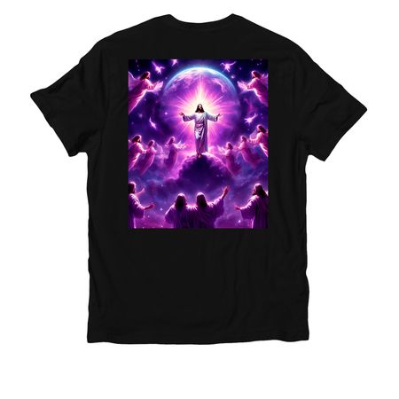 #Jesus4thewin, a Deep Black Allmade Organic Cotton Unisex Tee (back-view)