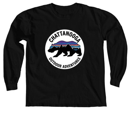 Chattanooga Outdoor Adventures Merch&nbsp;, a Black Comfort Colors Long Sleeve Tee