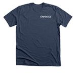 Derema SHOWDOG Shirt 2026, a Heather Navy Premium Unisex Tee (back-view)
