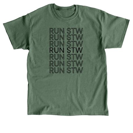 RUN STW, a Military Green Classic Unisex Tee