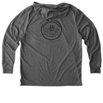 I?m a Potato, a Aluminum Grey Allmade Eco Triblend Hoodie Tee (back-view)