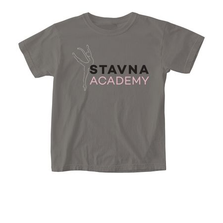 Stavna Academy Shirt, a Grey Comfort Colors Youth Tee