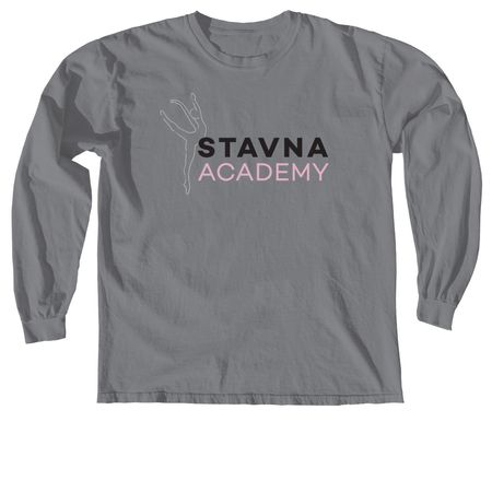 Stavna Academy Shirt, a Granite Comfort Colors Long Sleeve Tee