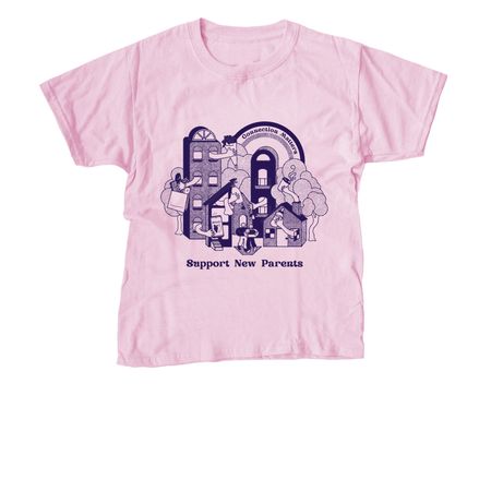It Takes a Village, a Light Pink Youth Unisex Tee