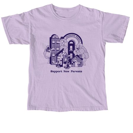 It Takes a Village, a Orchid Comfort Colors Unisex Tee