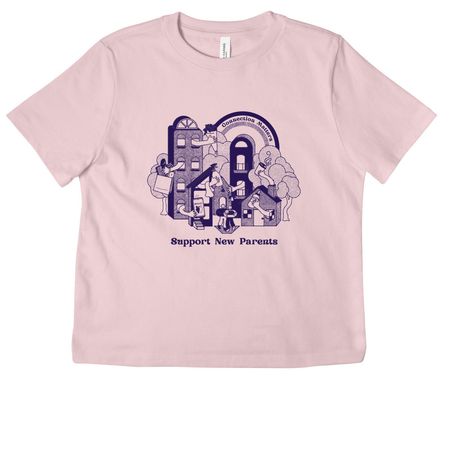 It Takes a Village, a Soft Pink Women's Heavyweight Tee