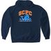Making an Orange Splash, a Navy Gildan Softstyle Pullover Hoodie