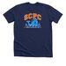 Making an Orange Splash, a Solid Navy Blend Premium Unisex Tee