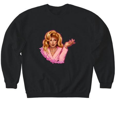 Illegally Blonde, a Black Softstyle Crewneck Sweatshirt