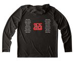 2026 Regionals Fundraiser Tee, a Black UV Performance Long Sleeve Hoodie (back-view)
