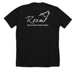 Riggs, a Solid Black Blend Premium Unisex Tee (back-view)