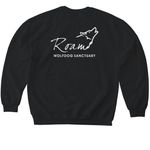 Riggs, a Black Softstyle Crewneck Sweatshirt (back-view)
