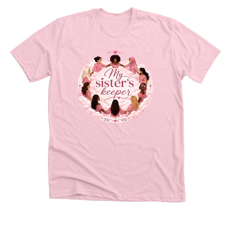 My Sister?s Keeper, a Heather Pink Premium Unisex Tee