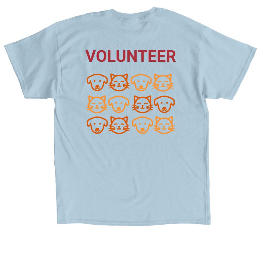 CCAW Volunteers, a Light Blue Classic Unisex Tee (back-view)