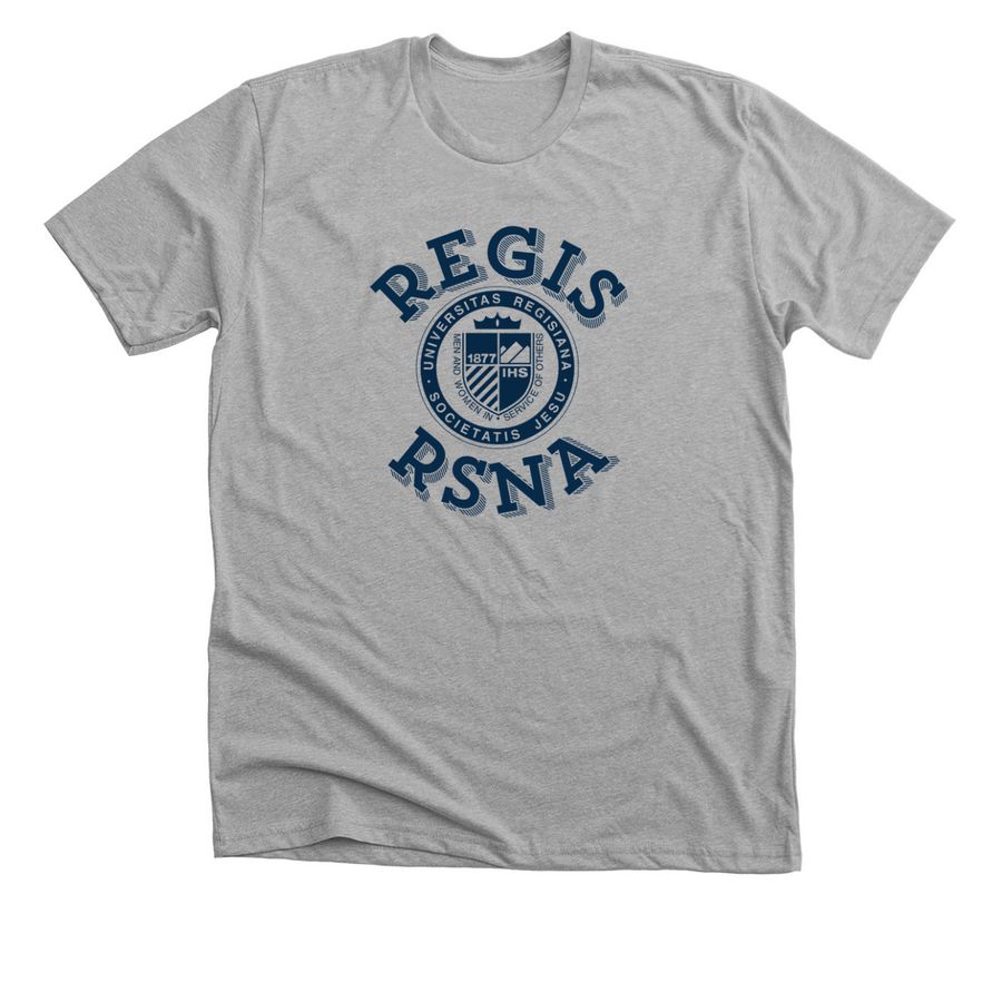 Regis RSNA with Logo, a Athletic Heather Premium Unisex Tee