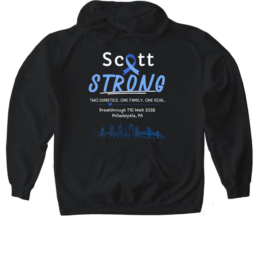 Scott Strong Team, a Black Gildan Softstyle Pullover Hoodie