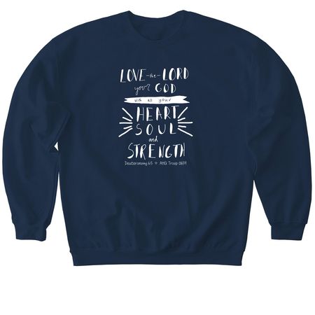 Volunteer Shirts and Sweatshirts, a Navy Softstyle Crewneck Sweatshirt