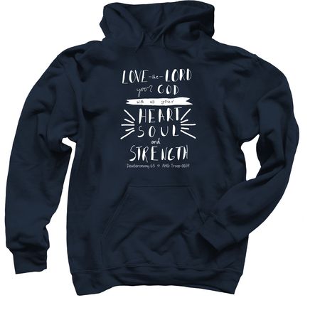 Volunteer Shirts and Sweatshirts, a Navy Pullover Hoodie