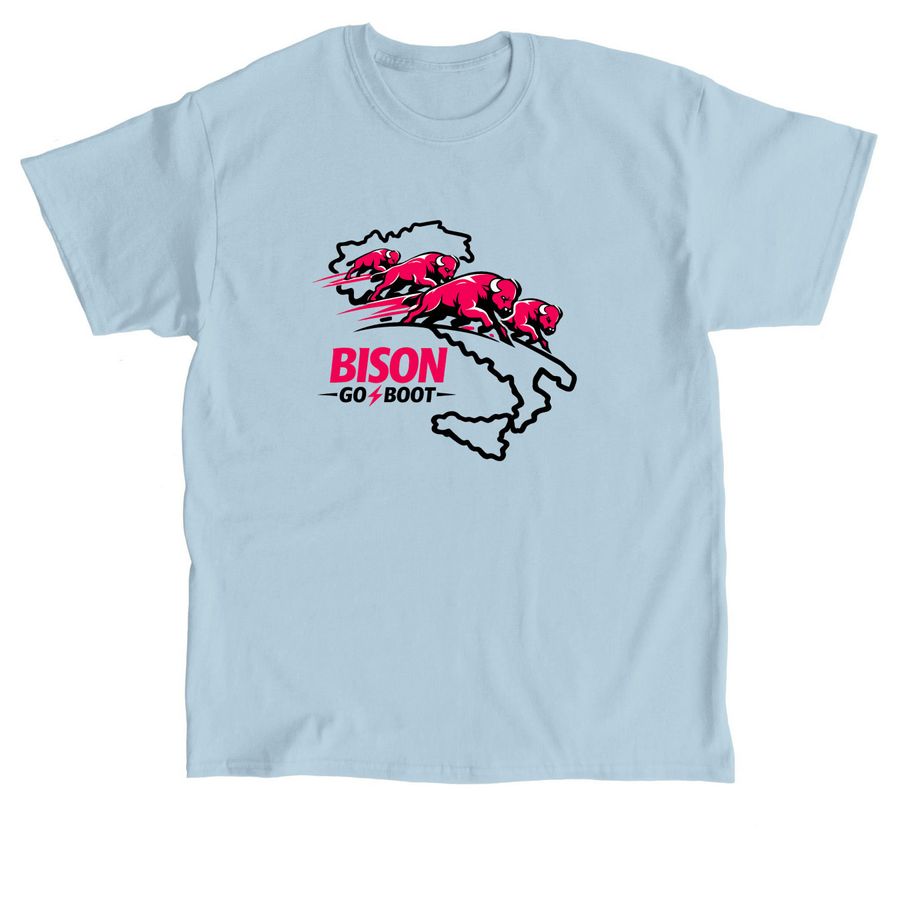 Bison Go Boot, a Light Blue Classic Unisex Tee