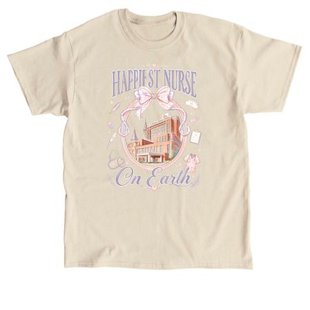 Happiest Nurse on Earth, a Sand Classic Unisex Tee