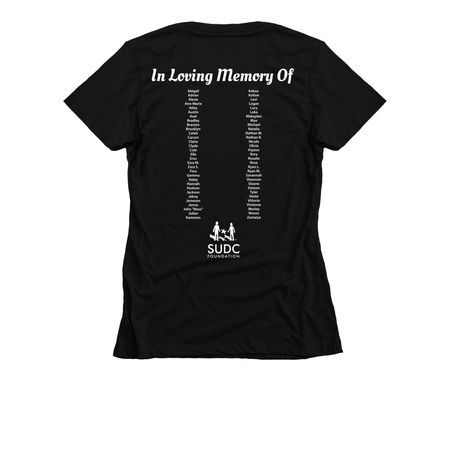 Family Retreat 2024, a Black Women's Slim Fit Tee (back-view)