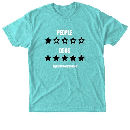 THE REVIEW!PEOPLE VS DOGS, a Tahiti Blue Triblend Unisex Tee