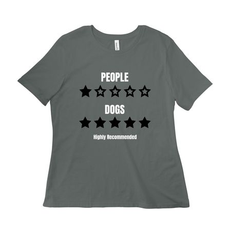 THE REVIEW!PEOPLE VS DOGS, a Blue Storm Women?s Relaxed Cotton Tee