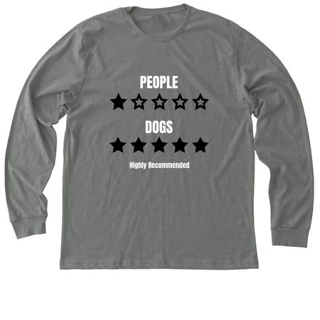 THE REVIEW!PEOPLE VS DOGS, a Deep Heather Premium Long Sleeve Tee