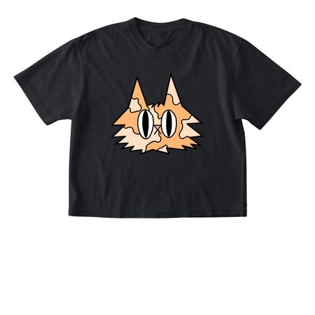 Orange Cat, a Black Comfort Colors Boxy Tee