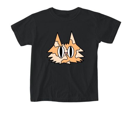 Orange Cat, a Black Comfort Colors Youth Tee