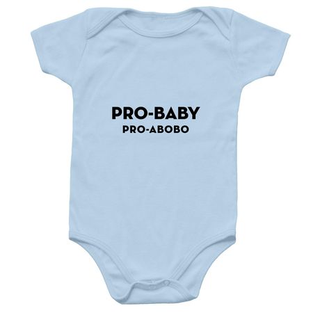 Pro-Abobo Onesie, a Light Blue Infant Onesie