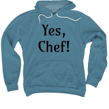 Yes, Chef!, a Heather Deep Teal Premium Pullover Hoodie