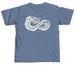 Oregon Shores - Infinity Wave, a Blue Jean Comfort Colors Unisex Tee (back-view)