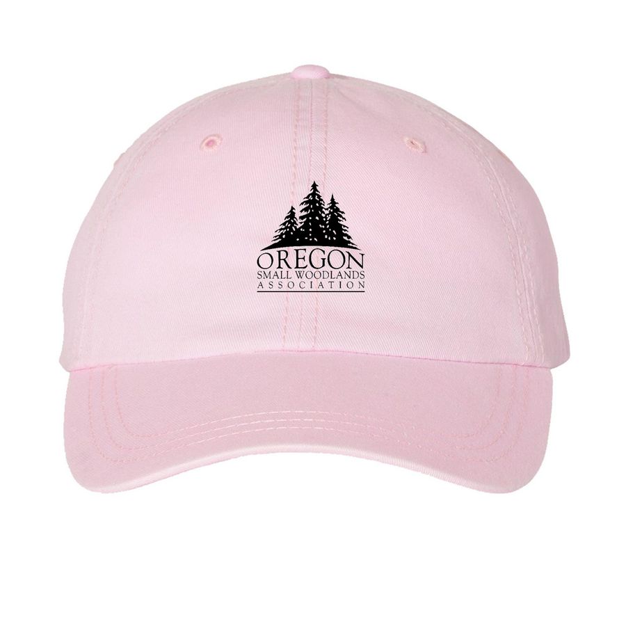 OSWA Hats, a Pink Printed Pigment Dye Baseball Cap
