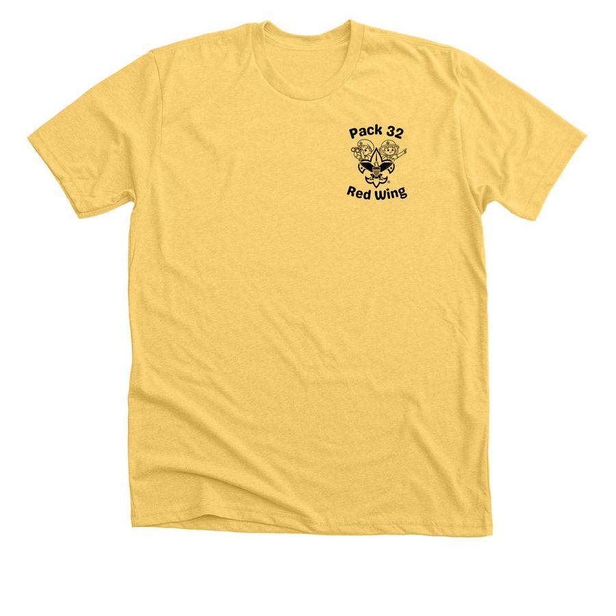 Cub Scouts Pack 32 T-Shirt, a Heather Yellow Gold Premium Unisex Tee
