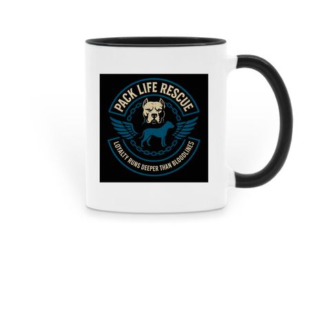 Pack Life Rescue - Official Merch, a Black Two-Tone Ceramic Mug