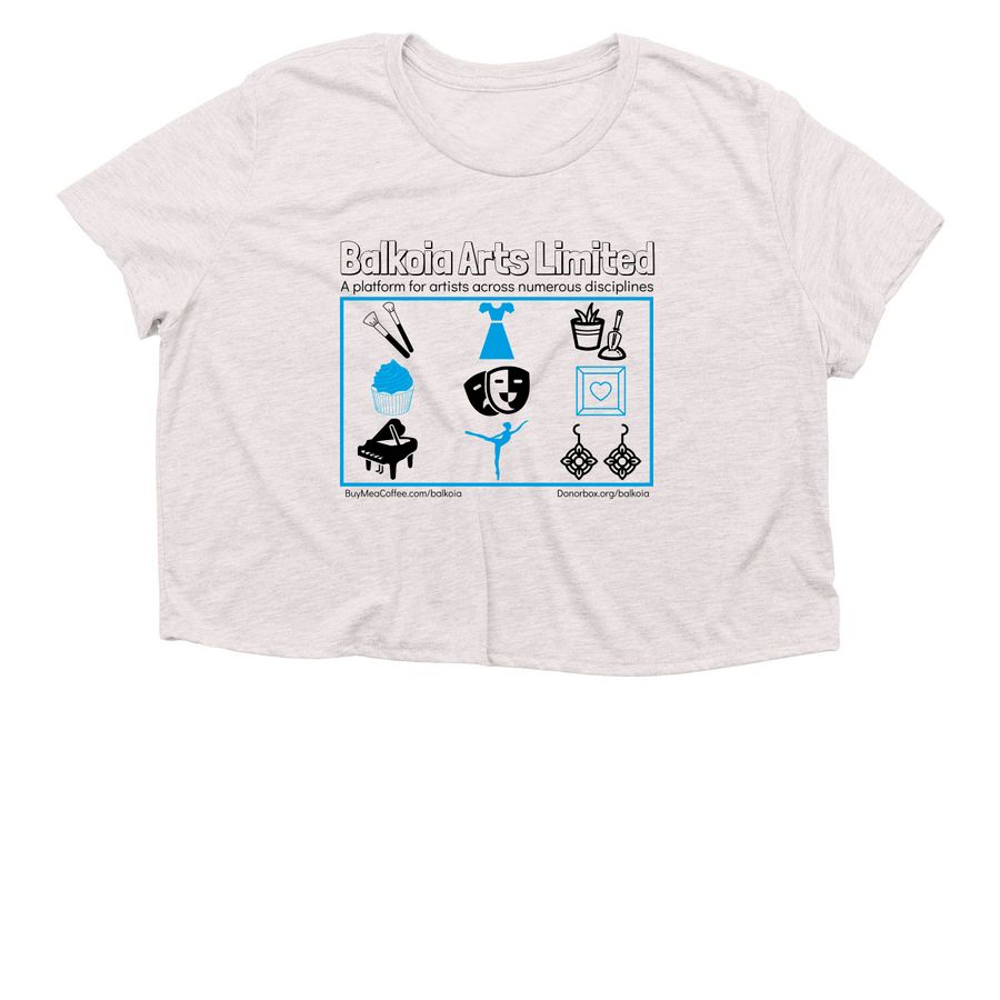 Balkoia Arts Limited, a Heather Dust Women?s Flowy Cropped Tee