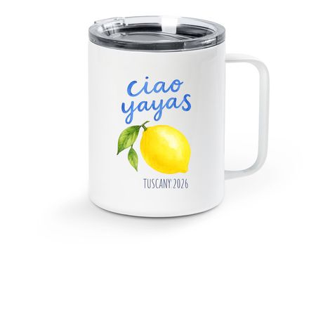 Mug, a White Stainless Steel Travel Mug