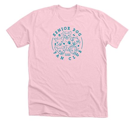 SDS - Senior Dog Fan Club, a Heather Pink Premium Unisex Tee