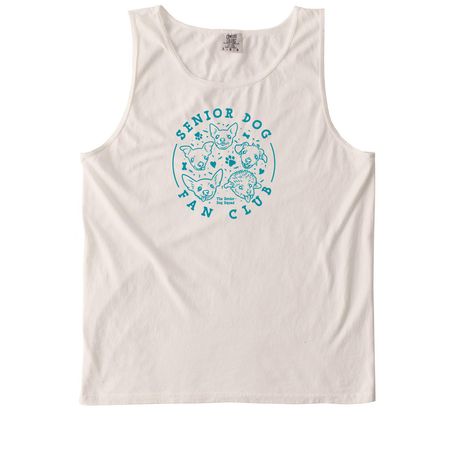 SDS - Senior Dog Fan Club, a Ivory Comfort Colors Tank Top