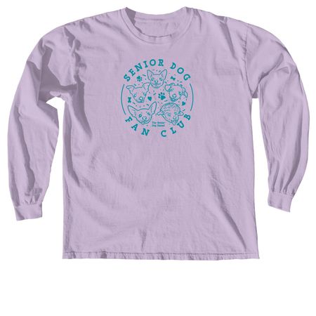 SDS - Senior Dog Fan Club, a Orchid Comfort Colors Long Sleeve Tee