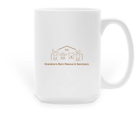 The Barn Mug, a White Large Coffee Mug